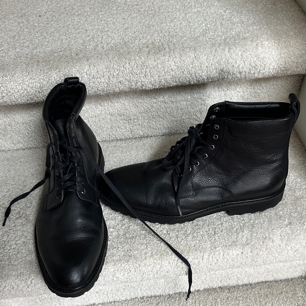 Donald J. Pliner Men's Black Lace-Up Boots